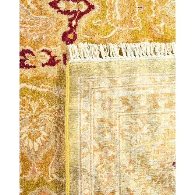 2000 - 2009 Mogul, One-of-a-Kind Hand-Knotted Area Rug in Green, 8' 3" x 16' 4" For Sale - Image 5 of 8