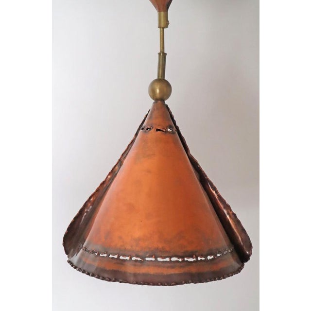 Brutalist Copper Lamps from Koch & Söhne, Germany, 1970s, Set of 3 For Sale - Image 12 of 17