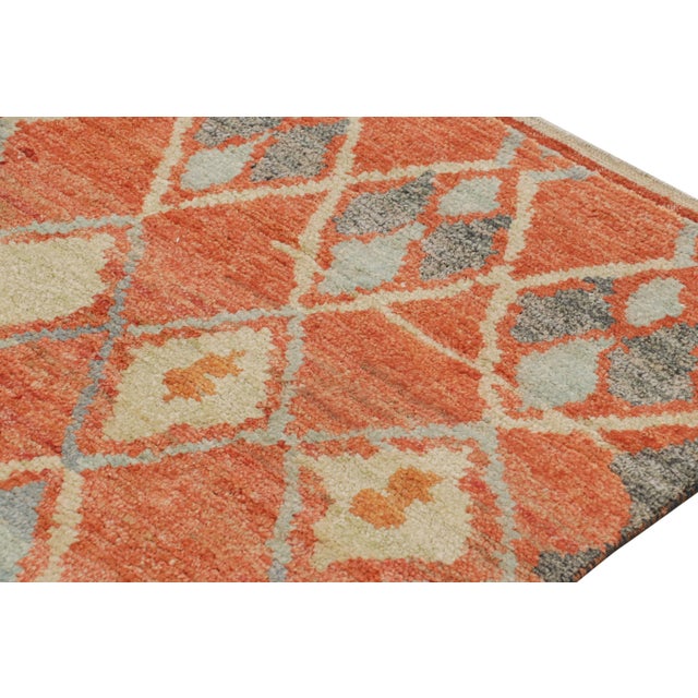 Rug & Kilim’s Moroccan Style Rug in Rust With Geometric Patterns For Sale In New York - Image 6 of 7