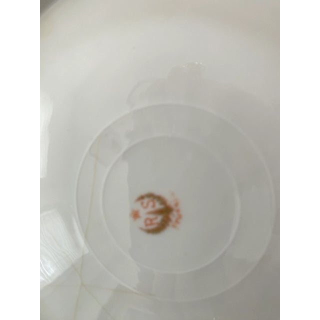 White Late 19th Century Rs Prussia Green and White With Gold Embellishment on Serving Plate by Reinhold Schlegelmilch For Sale - Image 8 of 11