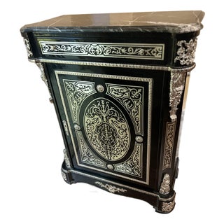 1960s Boulle Buffet Credenza Cabinet For Sale