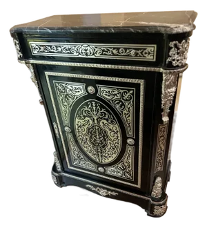 1960s Boulle Buffet Credenza Cabinet