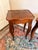 Add a touch of Italian elegance to any room with this pair of vintage burl wood accent tables, crafted in Italy and...