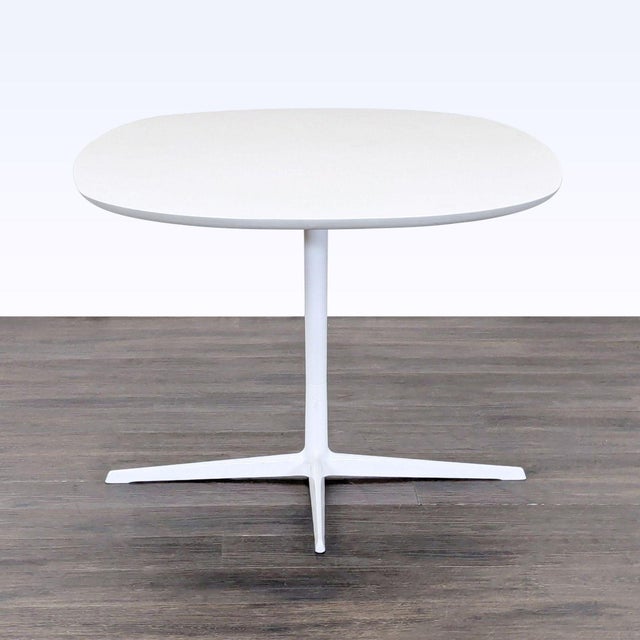 2010s Eames Eolo Modern White Dining Set With Oval Table and 4 Eiffel Chairs For Sale - Image 5 of 10