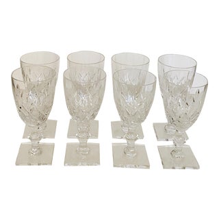 Vintage Hawkes Cut Crystal Water Glasses - Set of 8 For Sale