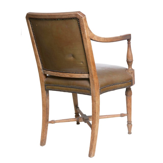 Vintage Leather Arm Chair by Baker Chairish