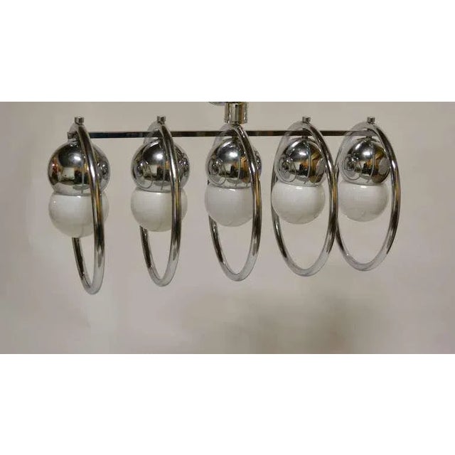 Chrome Five Light Ring Fixture For Sale In New York - Image 6 of 9