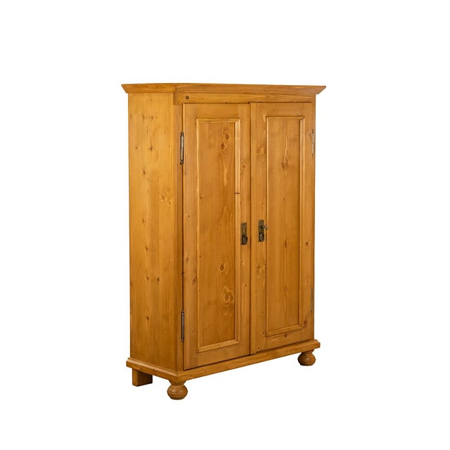 Softwood 2-Door Linen Cupboard For Sale - Image 10 of 10