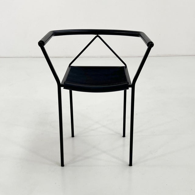 Vintage Poltroncina Chairs by Maurizio Peregalli for Zeus Noto, 1980s, Set of 4 For Sale - Image 4 of 11