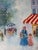 Vintage Yoli Parisian Street Scene Oil on Canvas Painting – Framed For Sale - Image 4 of 11