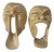Indonesian Hand-Carved Hibiscus Wood Topeng Theater Scream Masks, 1950s, Set of 2 For Sale