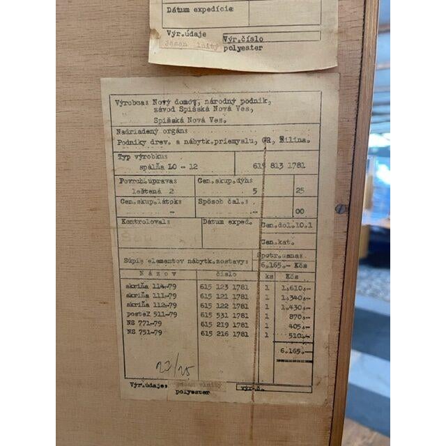 Vintage Two Door Closet with Drawers by Novy Domov, 1965 For Sale - Image 9 of 10