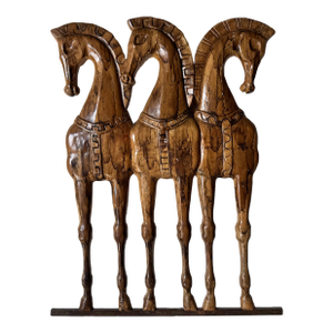 Frederic Weinberg - Style 'Three Etruscan Horses' Wall Sculpture