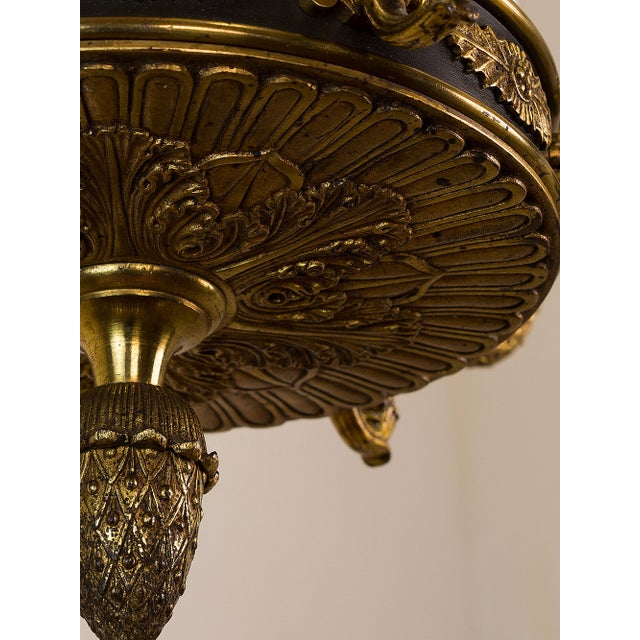 French Empire 7-Light Chandelier in Gilded Bronze, Late 19th Century For Sale - Image 13 of 17