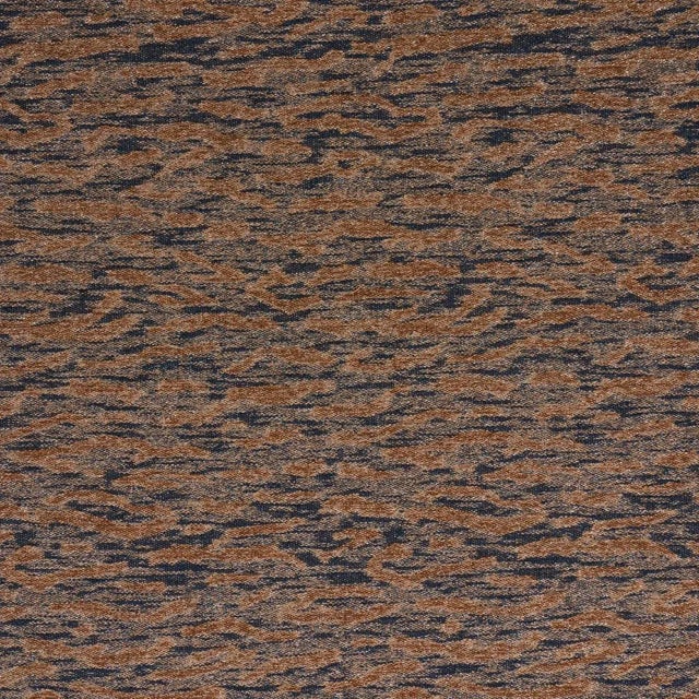 Contemporary Schumacher Altamira Fabric In Navy/Brown For Sale - Image 3 of 3
