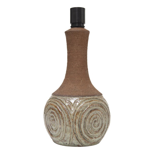 Danish Modern Ceramic Table Lamp by Børge Christoffersen for Chris Haslev, 1960s For Sale