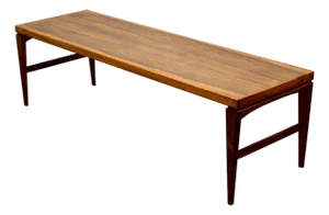 1950s Danish Rosewood 6 Foot Coffee Table