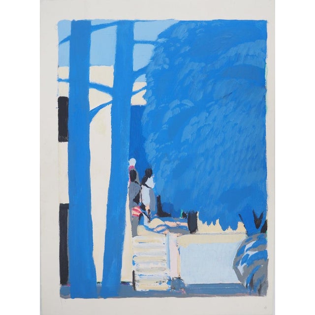 Gabriel Godard, Blue Forest, Pastel For Sale - Image 10 of 10