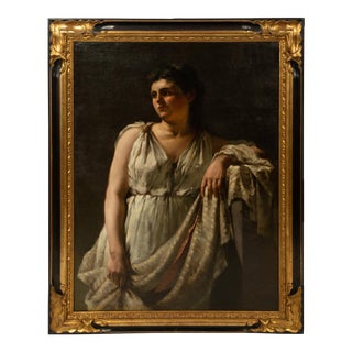 19th Century Allegorical Painting of a Greek Goddess For Sale