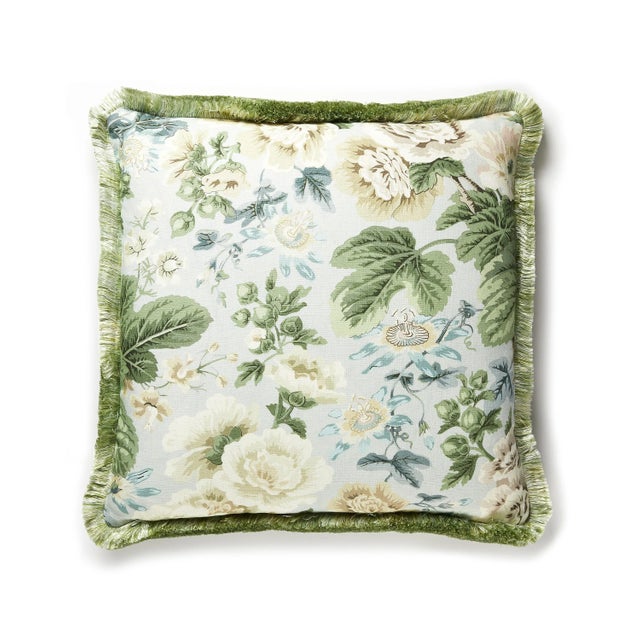 Contemporary The House of Scalamandré Highgrove Linen Print Pillow, Rain For Sale - Image 3 of 3