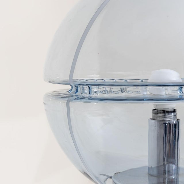 Blue 20th Century Table Lamp, Italy For Sale - Image 8 of 9