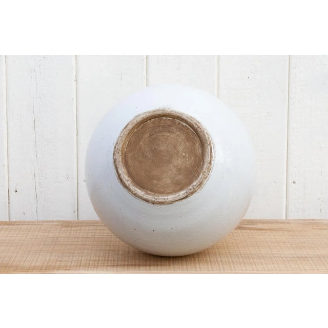 White Very Tall White Glazed Asian Vase For Sale - Image 8 of 9