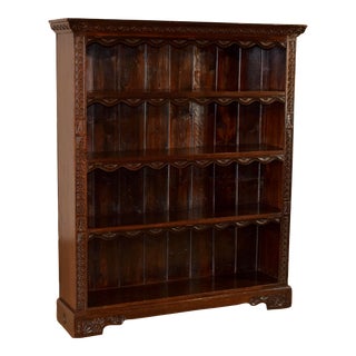 19th Century English Oak Bookcase For Sale