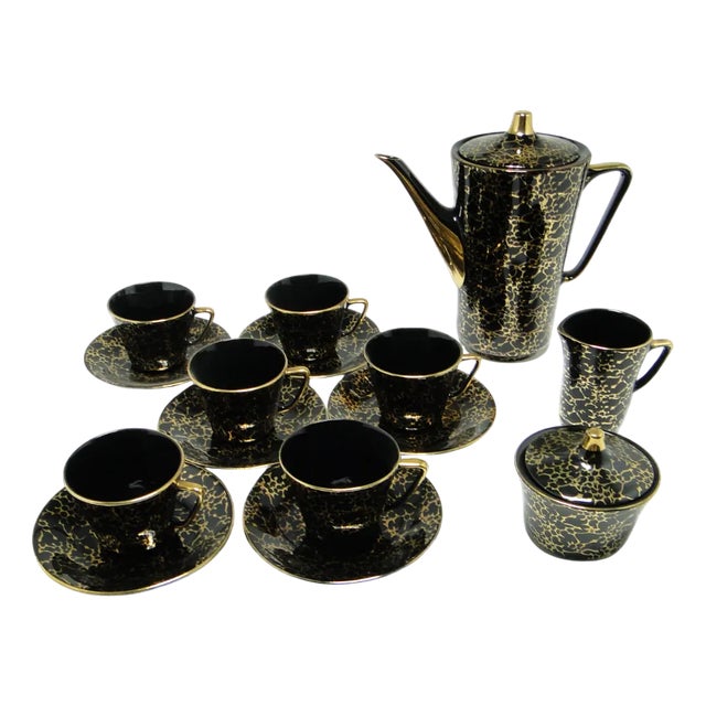 Vintage Polish Coffee Set, 1970s, Set of 15 For Sale