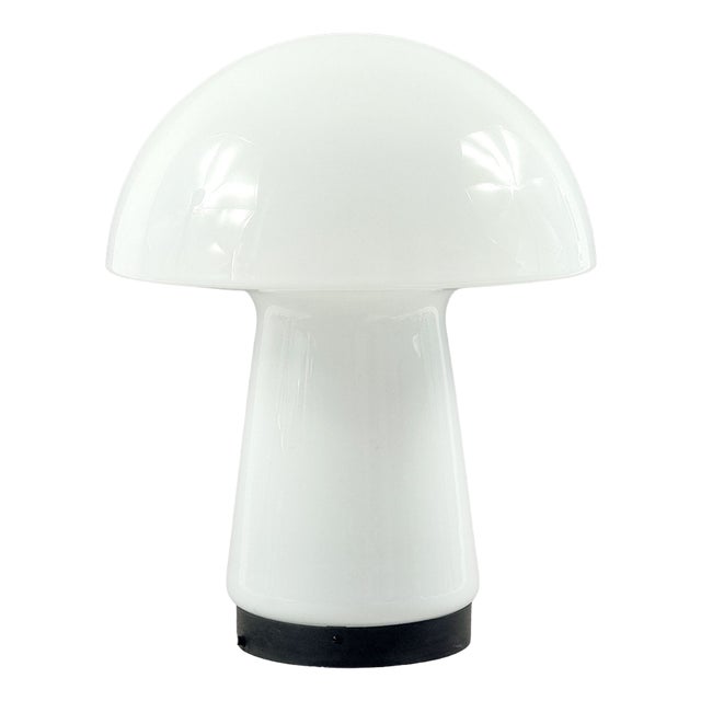 Large Space Age Mushroom-Shaped Glass Table Lamp from Limburg, Germany, 1970s For Sale