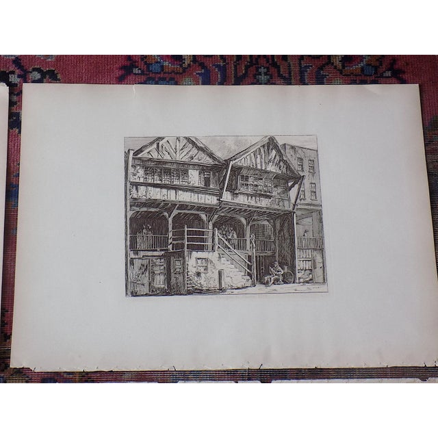 Imperial Folio Antique 19th Century George Cuitt Architectural Etchings - Set of 6 For Sale - Image 4 of 9