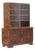 Large Art Deco Walnut Display Bookcase, 1930s For Sale