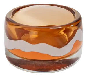 Vintage Czech Orange Glass Bowl by Jaroslav Svoboda for Skrdlovice, 1970s