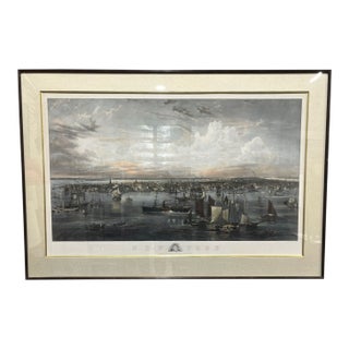 New York City 1855 Monumental Aquatint Jw Hill For Sale