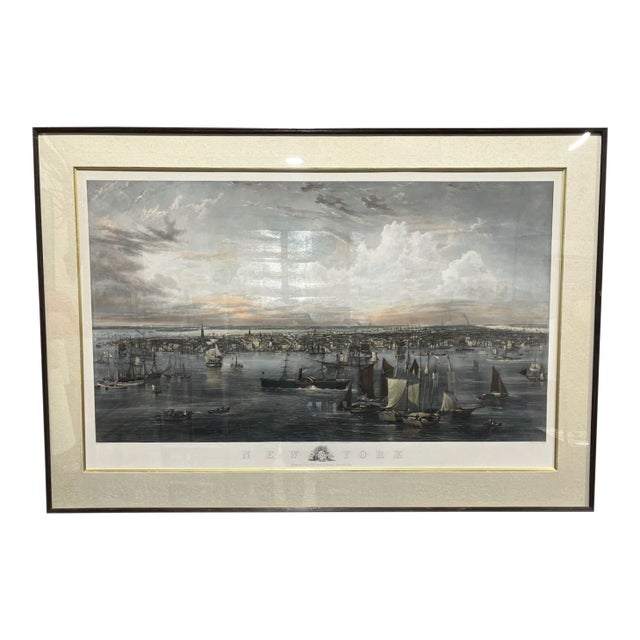 New York City 1855 Monumental Aquatint Jw Hill For Sale