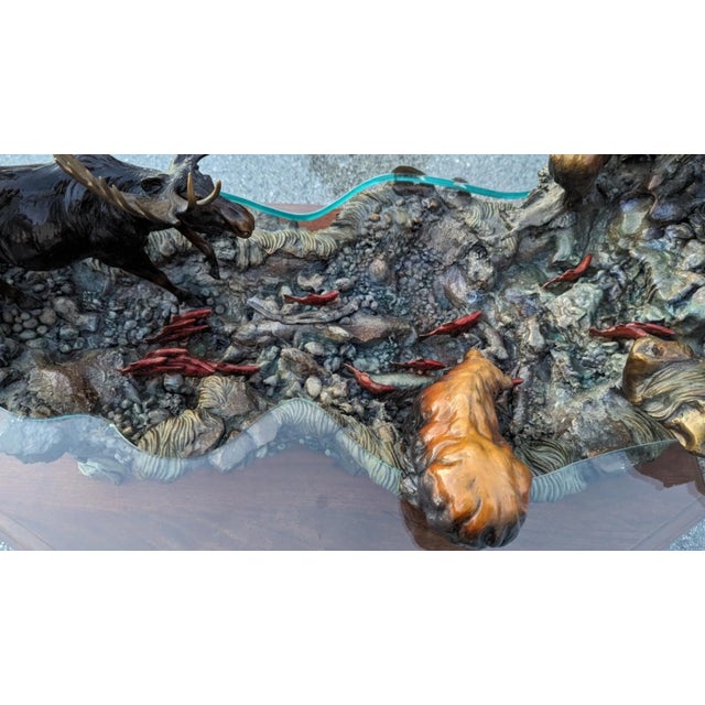 Dennis Jones Bronze Sculpture Yukon Fountain Coffee Table Limited Edition For Sale In Orlando - Image 6 of 18