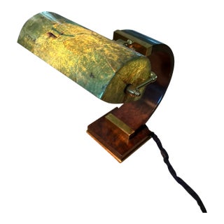 Maitland-Smith Handmade Onyx & Brass Adjustable Desk Lamp, Sku 1730-258 For Sale