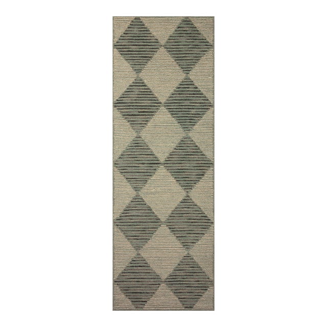 Chris Loves Julia x LoloiFrancis Spa / Granite 2'-6" x 7'-6" Runner Rug For Sale