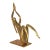 Vintage Mid-Century Modernist Solid Brass Abstract Female Sculpture, Signed and Numbered For Sale