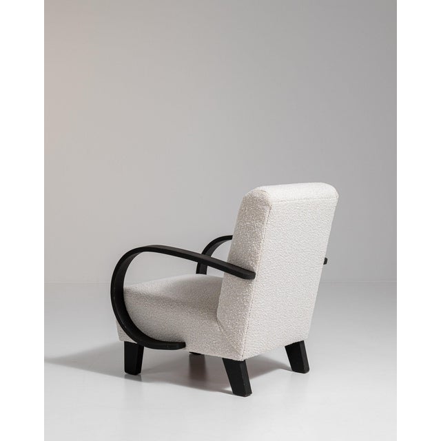 Mid 20th Century Mid 20th Century France Cream Wood Armchair For Sale - Image 5 of 11