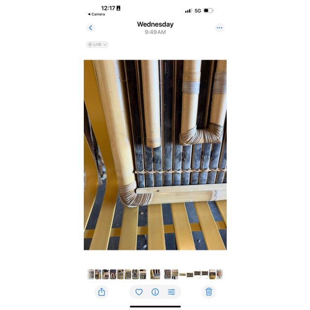 Vintage Coastal Split Rattan “Toddler” Sign For Sale - Image 12 of 12