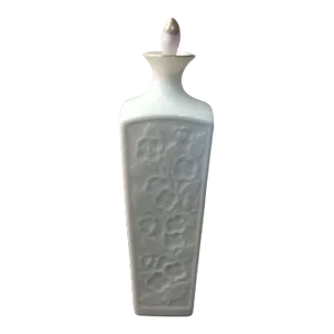 1980s Lenox Usa Embossed Floral Perfume Bottle