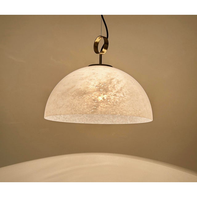Gold Space Age Pendant Light in Glass from Glashütte Limburg, 1950s For Sale - Image 8 of 18