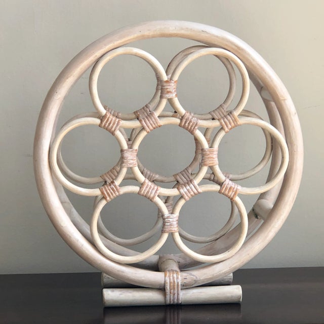 1970s Bentwood Bamboo Circular Wine Rack For Sale - Image 9 of 13