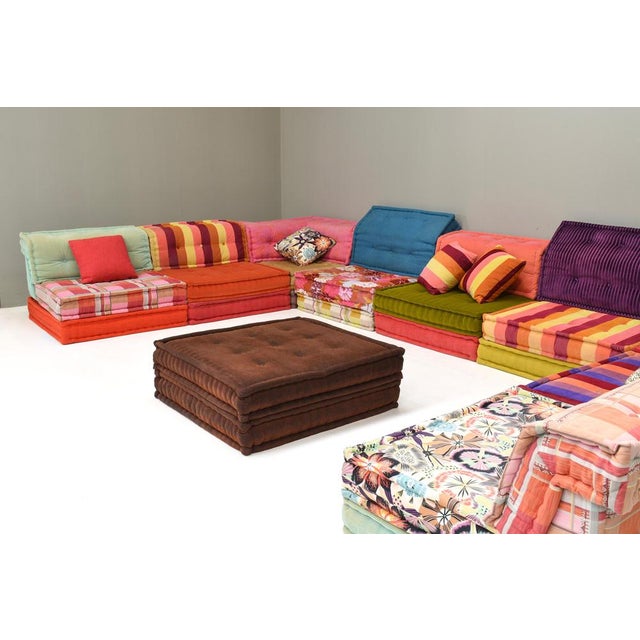 Large Mah Jong Sofa in Original Fabric attributed to Hans Hopfer for Roche Bobois, 1980s, Set of 35 For Sale - Image 6 of 18