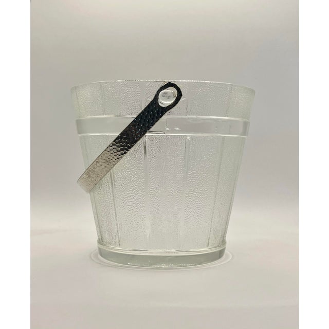 Mid 20th Century Glass Faux Wood Ice Bucket For Sale In Jacksonville, FL - Image 6 of 10