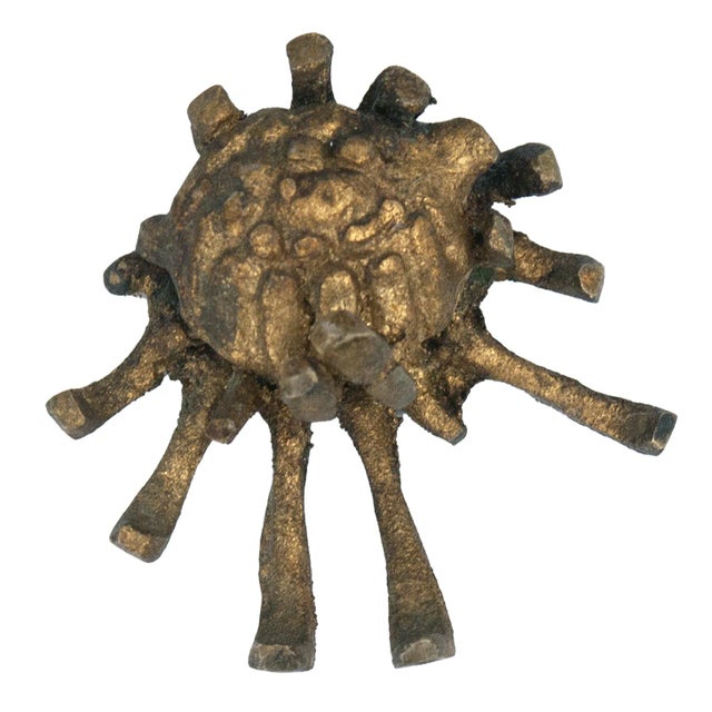 Vintage Peacock Lamp & Burlap Shade For Sale - Image 10 of 10