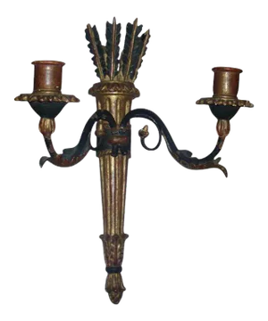 18th Century French Directoire Carved & Gilt Wood Candle Wall Scone
