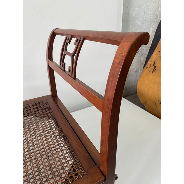 Antique Mahogany Classical Day Bed with Woven Cane Base For Sale - Image 4 of 18