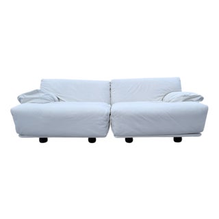 Vintage Modular Sofa by Vico Magistretti for Cassina, 1970s, Set of 2 For Sale