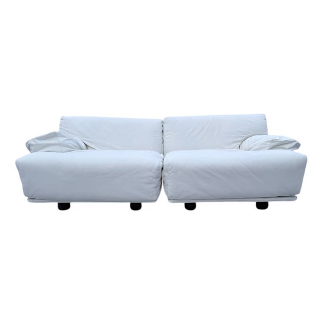 Vintage Modular Sofa by Vico Magistretti for Cassina, 1970s, Set of 2 For Sale